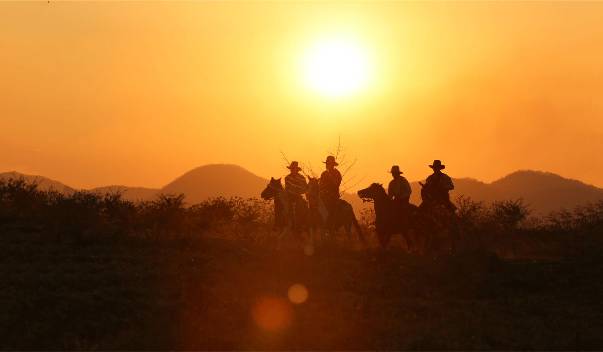 Cowboys on a ranch